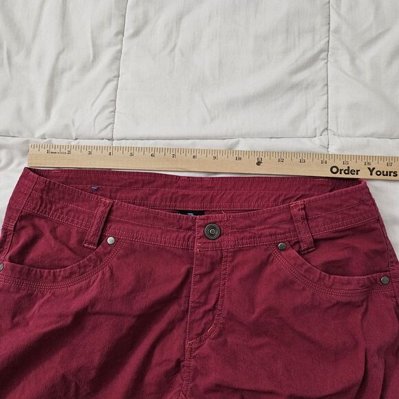 KUHL Splash 11" Cargo Shorts Women 12 Scarlet Red Utility Stretch Hiking Outdoor - Picture 8 of 10